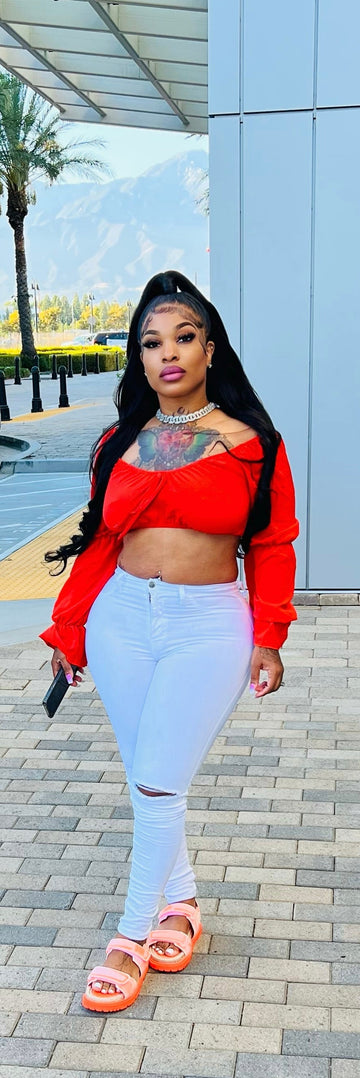 Off shoulder crop top Glamherup Beautique